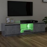 Tv-meubel met LED-verlichting 140x40x35,5 cm betongrijs - thumbnail