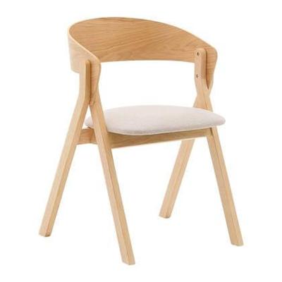 Kave Home Eetkamerstoel 'Godia' Essen en rubberhout, kleur Beige/Naturel Kave Home Eetkamerstoel 'Godia' Essen en rubberhout, kleur Beige/Naturel