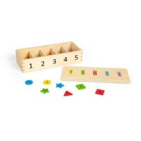 Bigjigs houten sorteerbox, 27dlg. - thumbnail