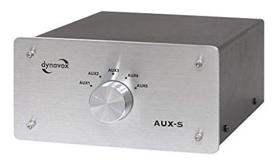 Dynavox AUX-S Cinch-audio-switch Met metalen behuizing Zilver