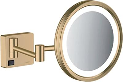 Hansgrohe Scheerspiegel AddStoris Met LED Licht Geborsteld Brons Hansgrohe Scheerspiegel AddStoris Met LED Licht Geborsteld Brons
