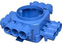 Centraaldoos CHP60 12 ingangen ABB voor gipsplaat plafonds verlaagd buis 16 en 19mm meer ruimte - thumbnail