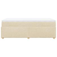 Boxspring met matras stof crèmekleurig 90x200 cm - thumbnail