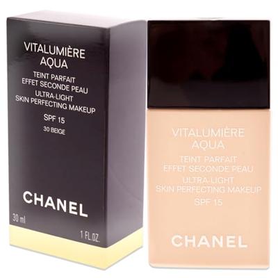 Chanel Vitalumiere Aqua Ultra-Light Makeup SPF15 30 Beige Foundation 30 ml Dames Chanel Vitalumiere Aqua Ultra-Light Makeup SPF15 30 Beige Foundation 30 ml Dames