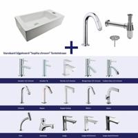 Fonteinset Chepri Mini Rechts 36X18X9 cm Chroom Aqua Splash - thumbnail