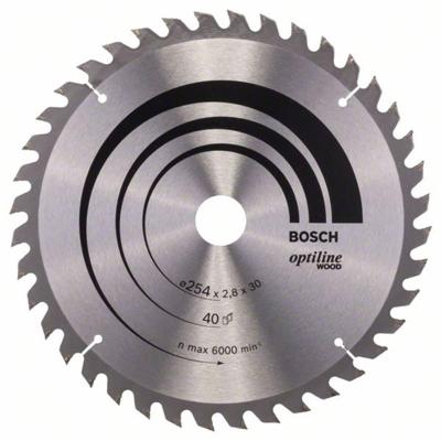 Bosch Professional Cirkelzaagblad voor Hout | PRO Wood | Ø 254mm Asgat 30mm 40T - 2608640443