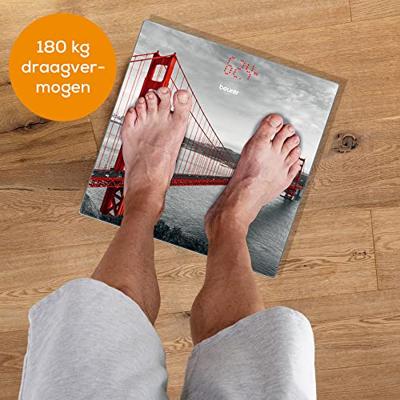 Beurer GS 215 San Francisco Personenweegschaal Digitaal Weegbereik (max.): 180 kg Glas, Meerkleurig