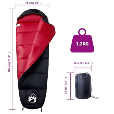 VidaXL Slaapzak mummie voor volwassenen camping 3 seizoenen VidaXL Slaapzak mummie voor volwassenen camping 3 seizoenen