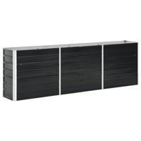 VidaXL Plantenbak verhoogd 240x40x77 cm gegalvaniseerd staal antraciet - thumbnail