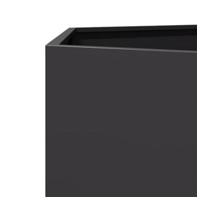 Plantenbak zeshoek 104x90x45 cm staal zwart