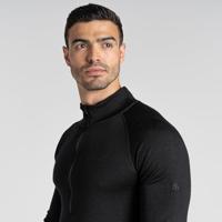 Craghoppers CEU001 Expert Merino Half Zip Long Sleeved Baselayer II - Black - M - thumbnail
