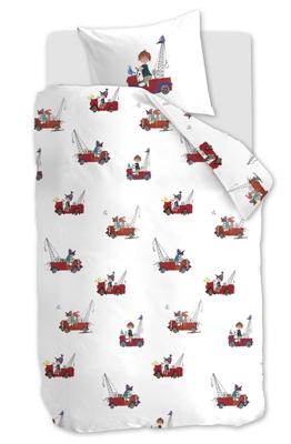 Beddinghouse x Fiep Amsterdam Dekbedovertrek Kraanwagen - Red-Junior (120 x 150 cm)