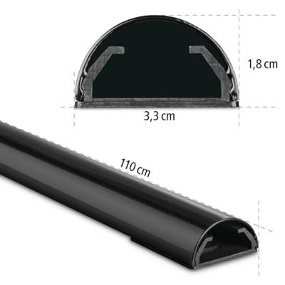 Hama 00220990 Kabelgoot (l x b) 1.1 m x 33 mm Zwart 1 stuk(s)