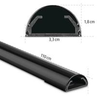 Hama 00220990 Kabelgoot (l x b) 1.1 m x 33 mm Zwart 1 stuk(s) - thumbnail