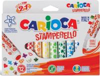 Carioca stempelstift Stamperello, 12 stiften (= 12 kleuren en 12 stempelmotieven) - thumbnail