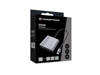 Conceptronic DONN13G laptop dock & poortreplicator Bedraad USB 3.2 Gen 1 (3.1 Gen 1) Type-C Grijs - thumbnail