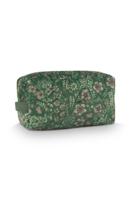 Pip Studio Pip Studio Coco Cosmetic Bag Medium Quilted Daisy Dreams Green 21.5x10x10.5cm - thumbnail