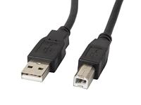 lanberg CA-USBA-10CC-0018-BK USB 2.0 A-stekker naar USB 2.0 B-stekker kabel, 1,8 m zwart - thumbnail