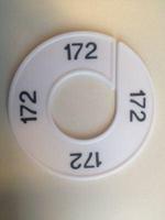 Maatring 9cm wit/zwart 172 - thumbnail