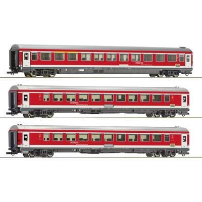 Roco 6200096 H0 3-delige set Regio München-Nürnberg-Express van de DB AG Roco 6200096 H0 3-delige set Regio München-Nürnberg-Express van de DB AG