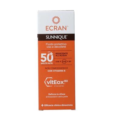 Ecran Sunnique Gezicht & Decolleté Zonnebrandcrème SPF50