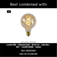 Lucide FORMA - Tafellamp - 1xE27 - Wit - thumbnail