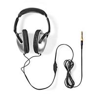 Bedrade Koptelefoon | 2,7 m Ronde Kabel | Over-Ear | Zilver/Zwart - thumbnail