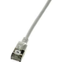 LogiLink CQ9032S RJ45 Netwerkkabel, patchkabel CAT 6A U/FTP 1.00 m Grijs Extreem dun, Vlambestendig, Flexibel, Folie afscherming, Halogeenvrij, Snagless, - thumbnail