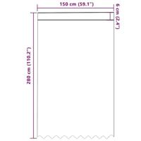 VidaXL Kantgordijn met gordijnen bloemen wit 280 x 150 cm polyester - thumbnail