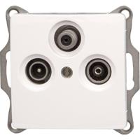 KOPP - Televisie/Radio/Satelliet Contactdoos - Wandcontactdoos Coax - Paris HK05 - Inbouw - Arctic Glans Wit - thumbnail