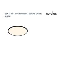 Nordlux LED Plafonniere Oja 42 zwart 24W 3000K/ 4000K 42cm - 4802331 - thumbnail