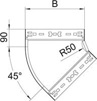 OBO Bettermann 6041046 Boog (b x h) 300 mm x 60 mm Metaal 1 stuk(s) - thumbnail