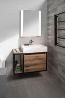 Sapho Skara badmeubel met witte wastafel 80cm eiken collingwood - thumbnail