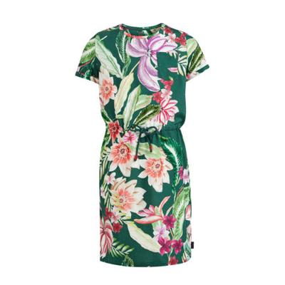 WE Fashion gebloemde jurk groen/roze/paars WE Fashion gebloemde jurk groen/roze/paars