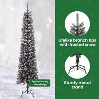 Kunstkerstboom met 300 LED Groen 240 cm PVC en Plastic en Staal - thumbnail