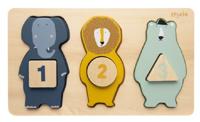 Trixie houten telpuzzel dieren, 6st. - thumbnail