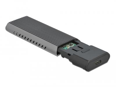 DeLOCK Externe USB Type-C combo behuizing voor M.2 NVMe PCIe of SATA SSD externe behuizing