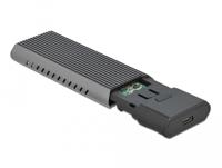 DeLOCK Externe USB Type-C combo behuizing voor M.2 NVMe PCIe of SATA SSD externe behuizing - thumbnail