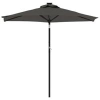 VidaXL Parasol met stalen paal 225x225x212 cm antracietkleurig - thumbnail