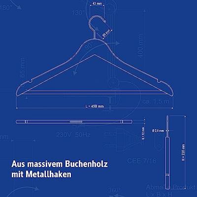 Kledinghanger maul hout 450x220mm beuken 8 stuks