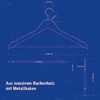 Maul Kledinghanger 9453370 (b x h) 45 cm x 22 cm Hout Hout 8 stuk(s) - thumbnail
