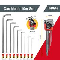 Wiha Winkelschraubendreher lang 9tlg 1,5-10mm 6knt Kugelkopf Inbus Haakse schroevendraaierset 1.5 mm, 2 mm, 2.5 mm, 3 mm, 4 mm, 5 mm, 6 mm, 8 mm, 10 mm 1.5 mm - thumbnail