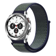 Sport Loop nylon bandje - Blauw met groene band - Samsung Galaxy Watch 4 Classic - 42mm / 46mm Sport Loop nylon bandje - Blauw met groene band - Samsung Galaxy Watch 4 Classic - 42mm / 46mm