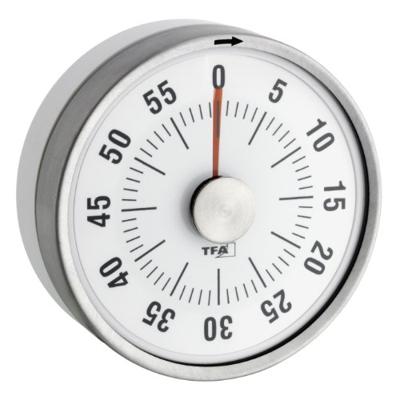 TFA Dostmann Puck Timer Wit Analoog