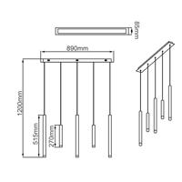 Brilliant Led eetkamer hanglampCembalo - G93762/21 - thumbnail