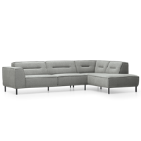 Hoekbank Bora Grijs Stof - thumbnail