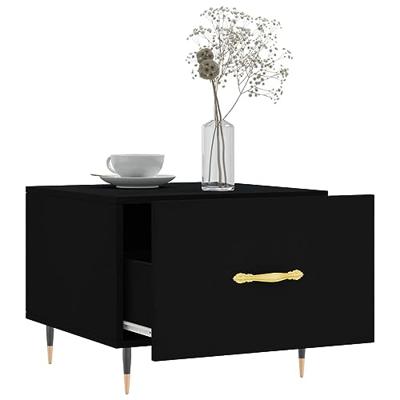 Salontafel 50x50x40 cm bewerkt hout zwart