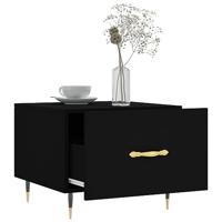Salontafel 50x50x40 cm bewerkt hout zwart - thumbnail