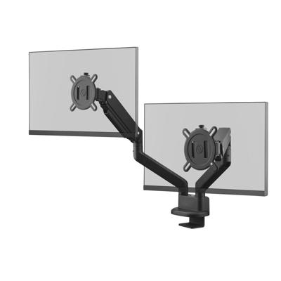 One For All Solid Dual black Monitor-tafelbeugel Aantal monteerbare displays: 2 Display(s) 33 cm (13) - 88,9 cm (35) Zwart In hoogte verstelbaar, Zwenkbaar,