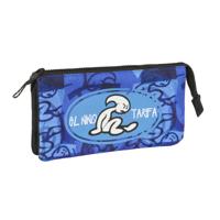 Pennenetui met 3 vakken El Niño Roller Blauw Zwart 22 x 12 x 3 cm - thumbnail